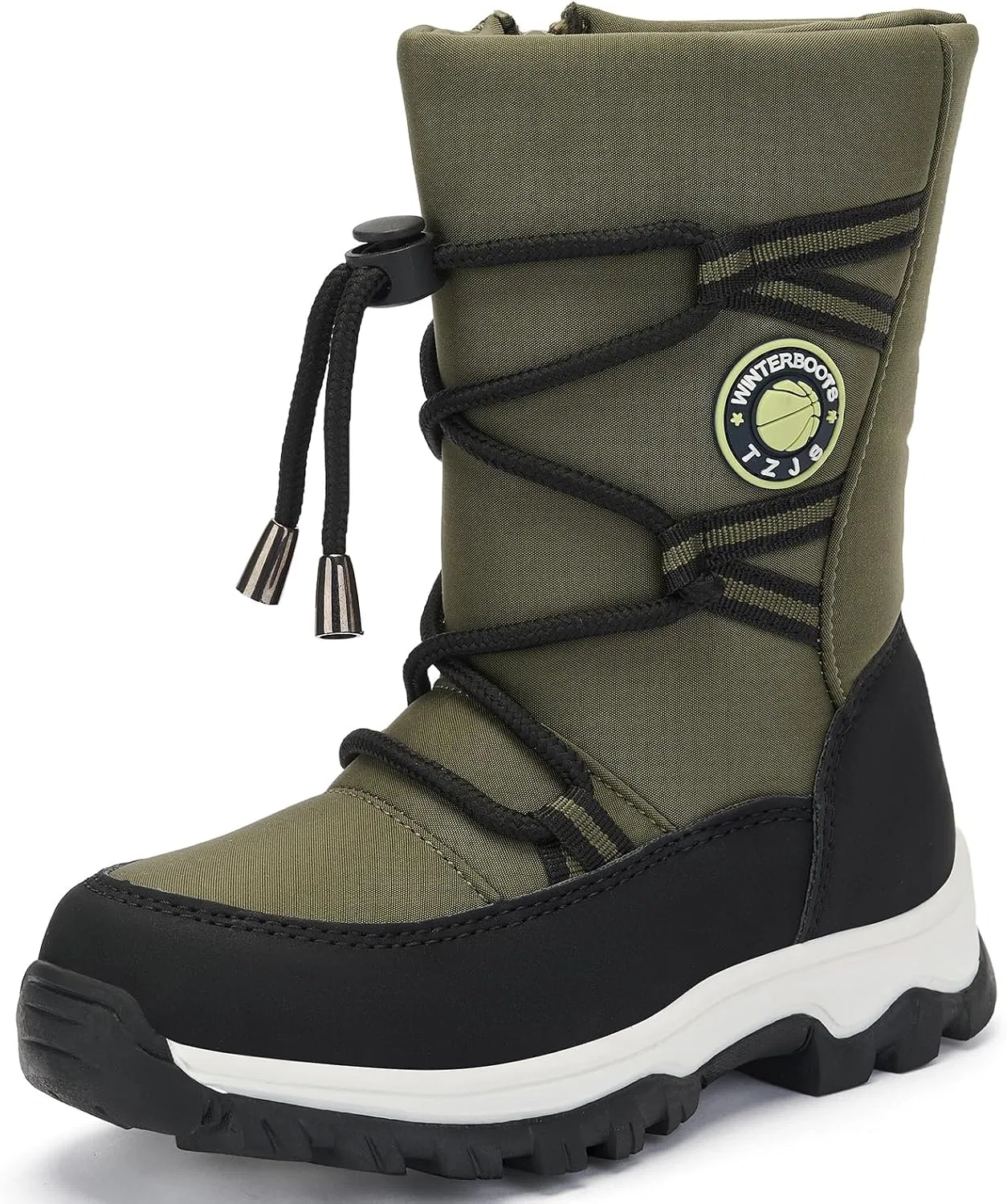 Детские зимние ботинки для мальчиков с мехом TZJS, Army Green