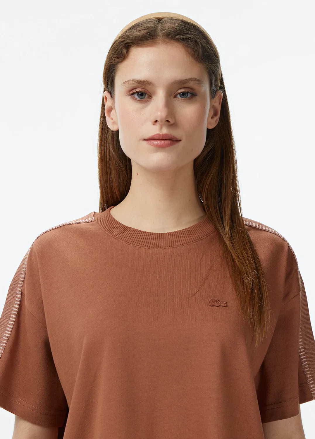 Футболка Lacoste Loose Fit, коричневый — фото 4