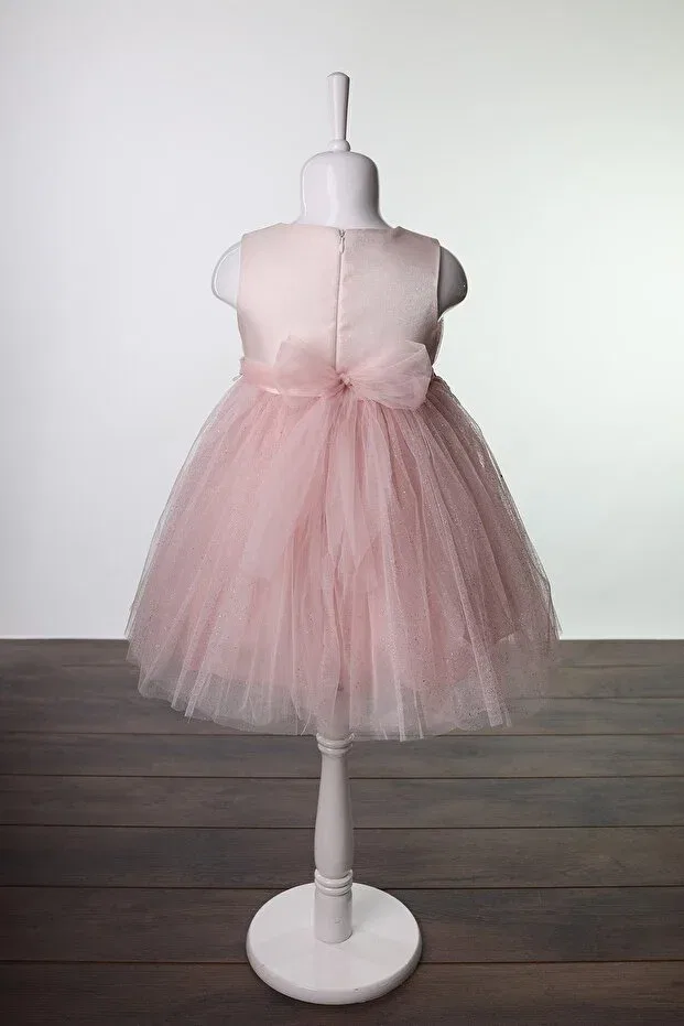 Детское платье для девочек с длинным рукавом Miss Ayışığı, Pink — фото 4