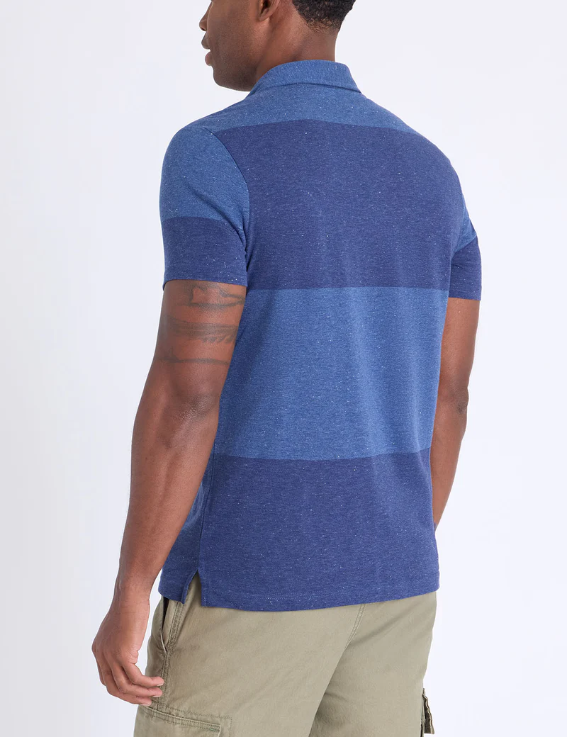Футболка-поло U.S. Polo Assn White Label Yarn Dye Stripe Jersey, темно-синий — фото 4