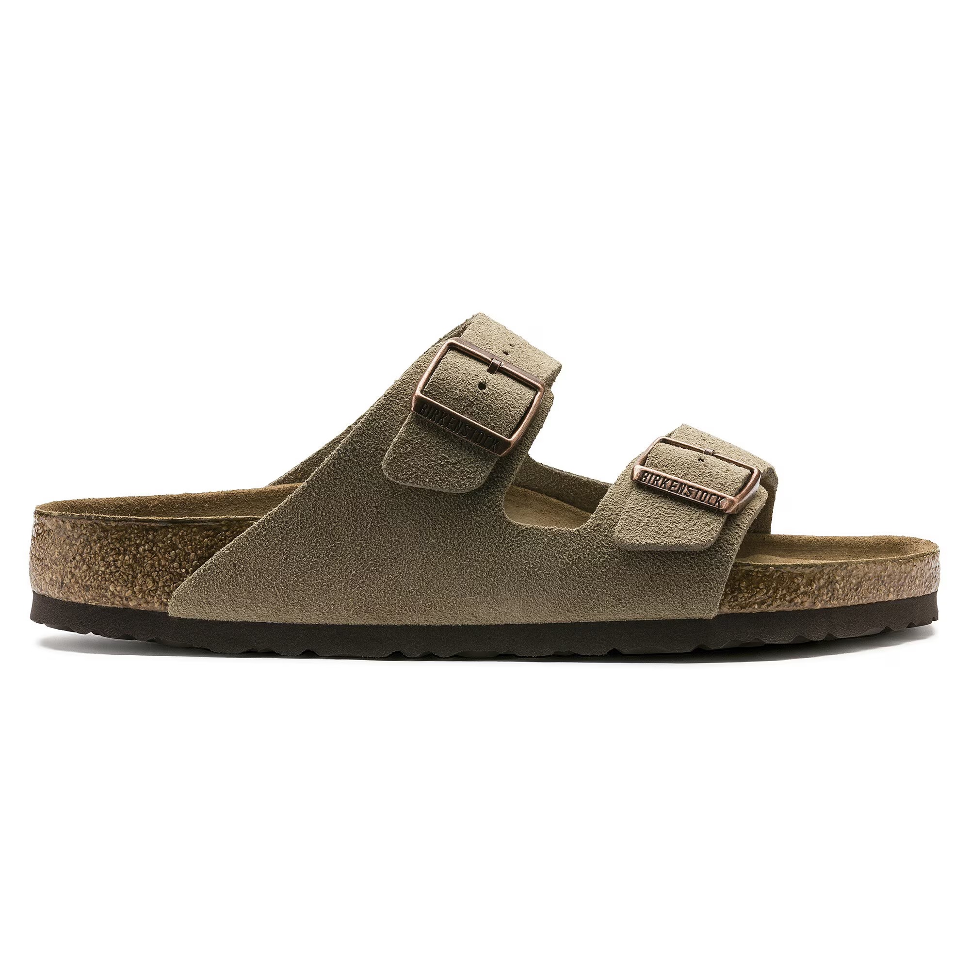 

Сандалии Birkenstock Arizona Soft Footbed Suede Leather, серо-коричневый