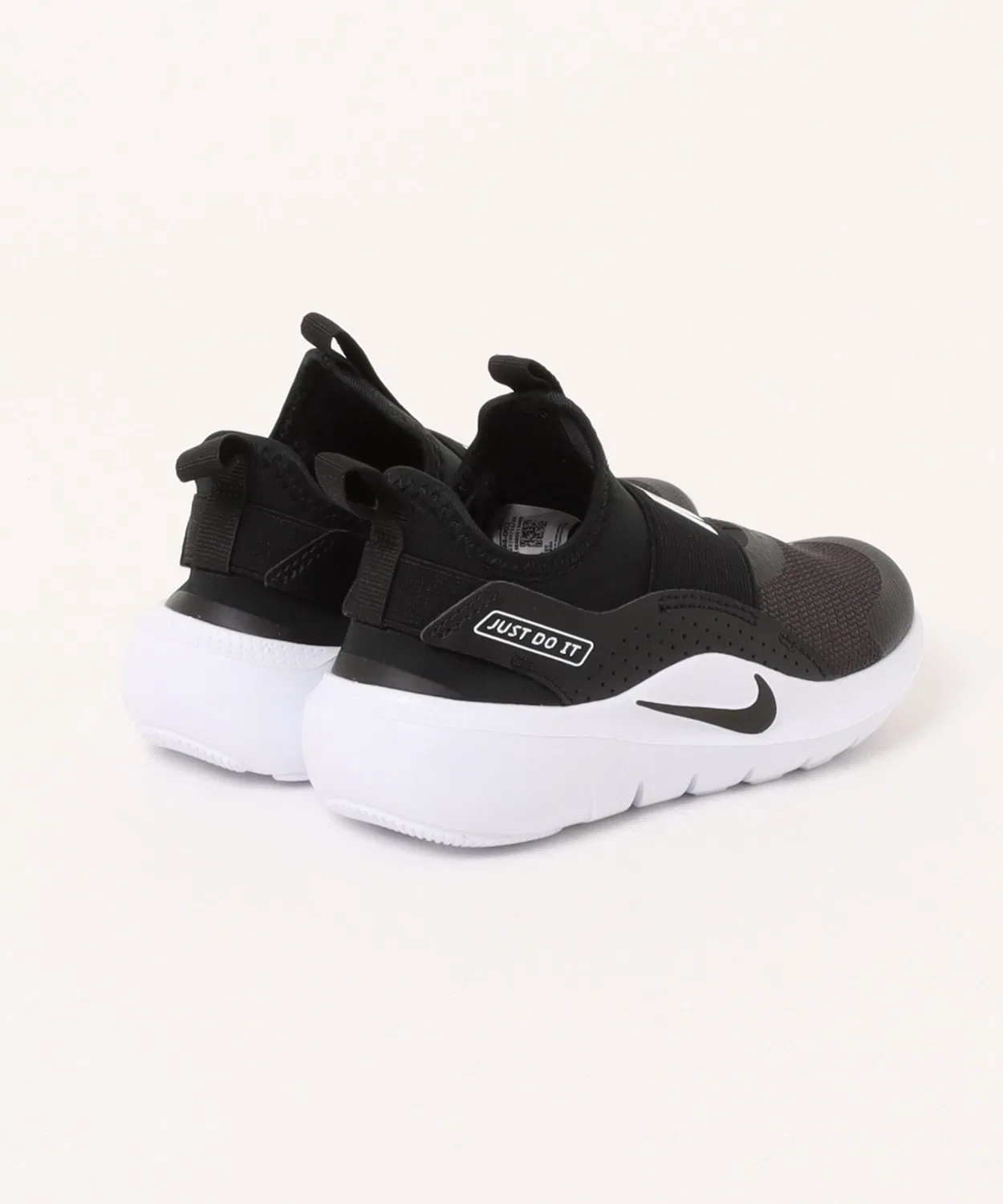 Детские кроссовки-слипоны легкие Flex Runner 4 PS NIKE, Black/White — фото 2