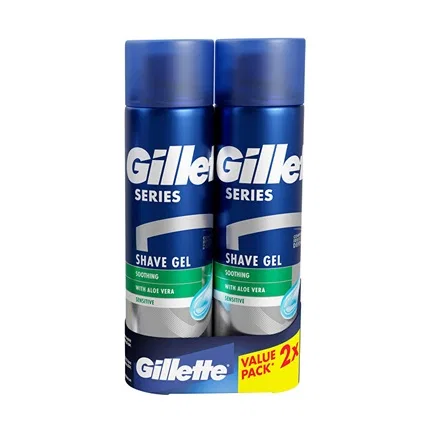 Гель для бритья для чувствительной кожи Gillette, 2 x 200 мл
