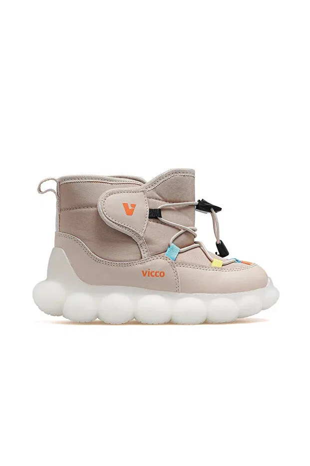Детские ботинки для девочек с подсветкой Tatu girl's lighted fur boots Vicco, Beige