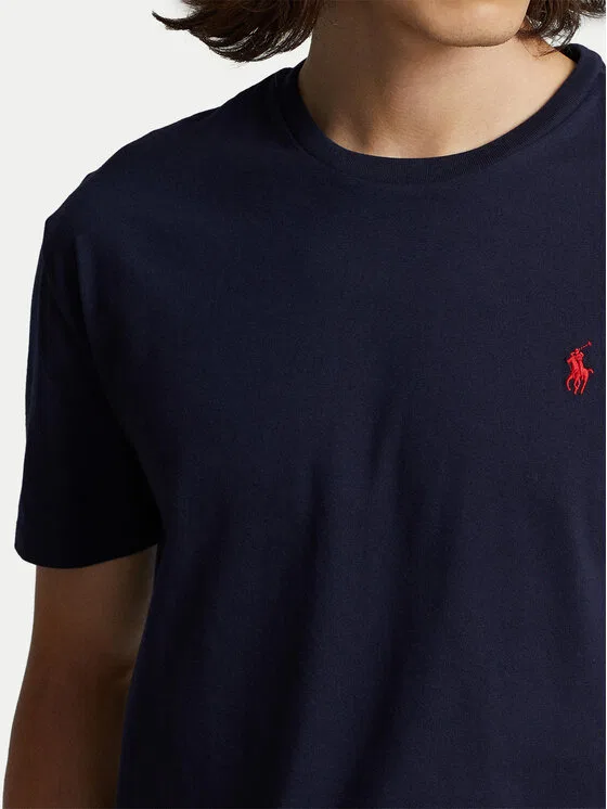 Футболка custom slim fit Bsr Polo Ralph Lauren, темно-синий — фото 4
