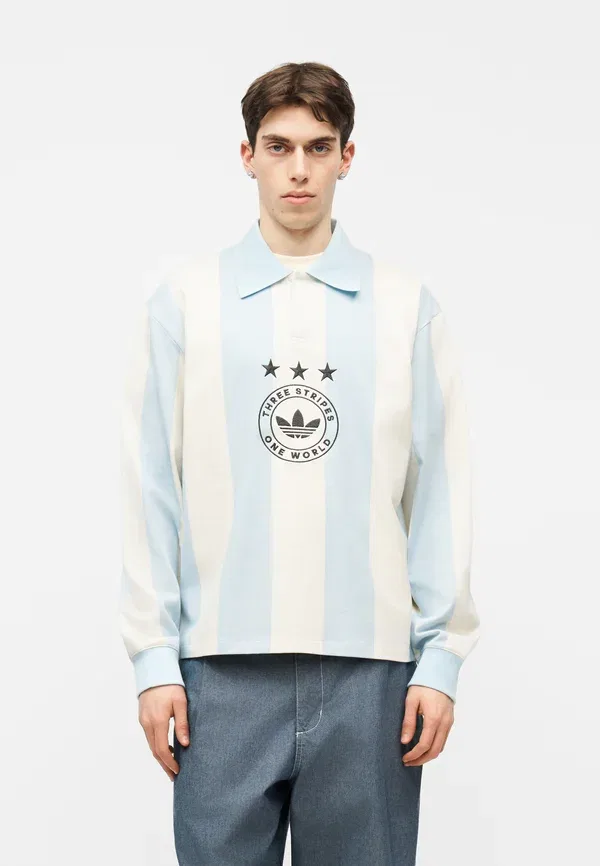 Топ в полоску Adidas Originals, белый/синий