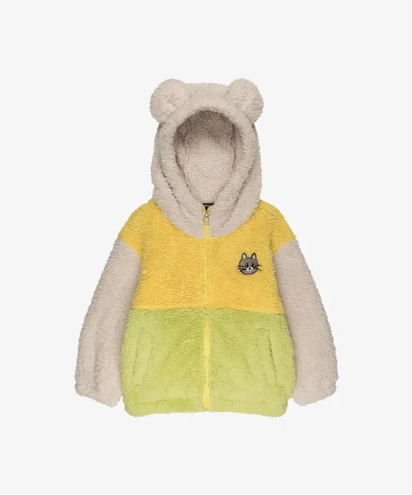 Куртка с плюшевым мишкой, фестивальная, Festival Bear Boa Jacket Rototobebe, бежевый — фото 2