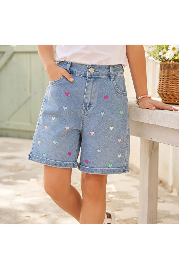 Детские шорты для девочек с вышивкой Ta&Ce, Navy Blue — фото 2