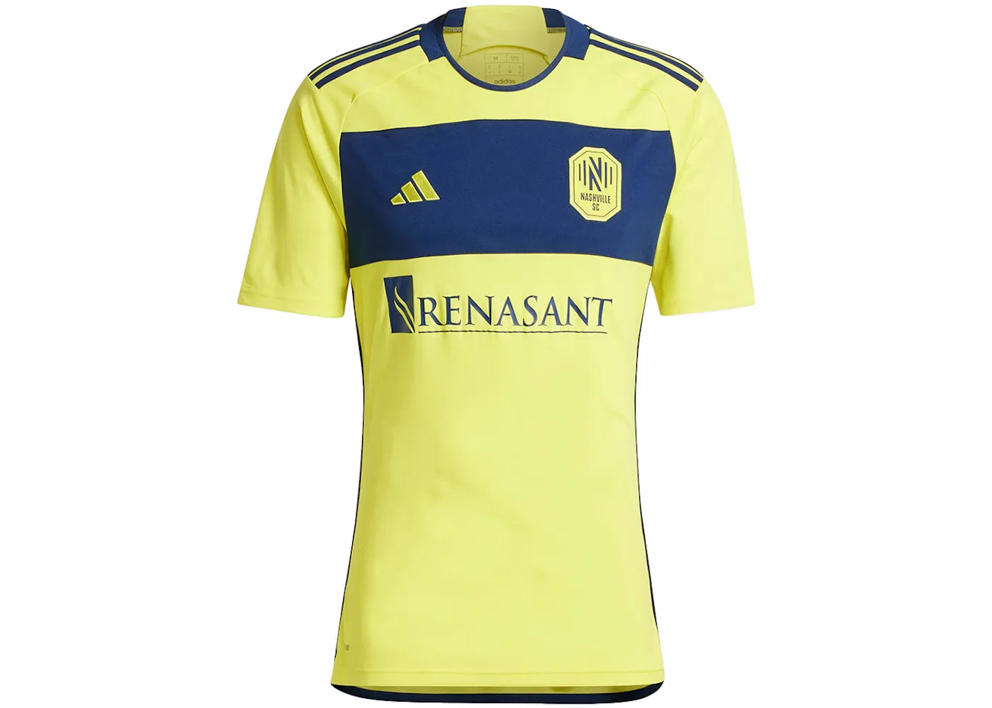 Мужская футбольная джерси с коротким рукавом Jersey Adidas, Shock Yellow Team Navy Blue