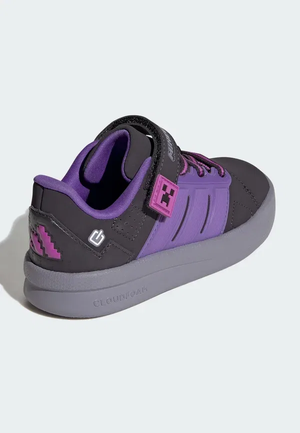 Детские кроссовки Adidas Minecraft Lightorama, унисекс Adidas Sportswear, черный/фиолетовый — фото 4