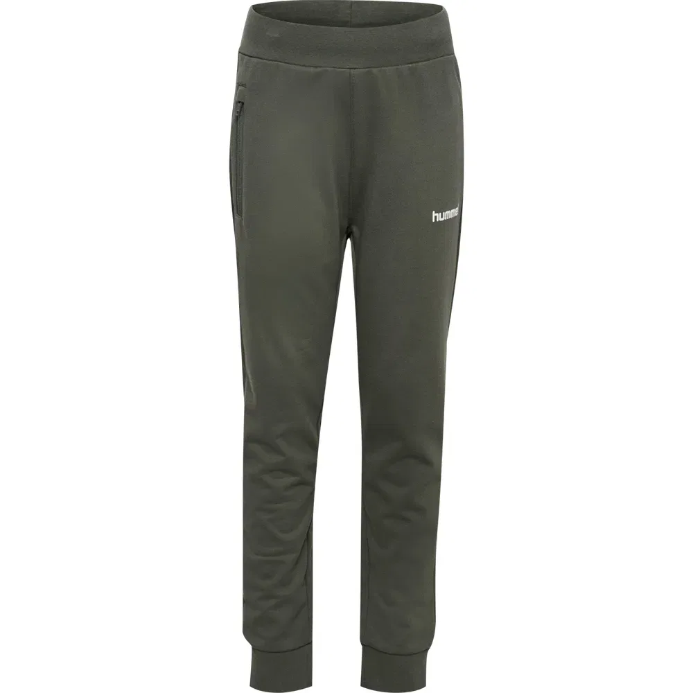 Детские спортивные штаны с регулируемым поясом Regular Logo Adjust Waist Hummel, Green — фото 3