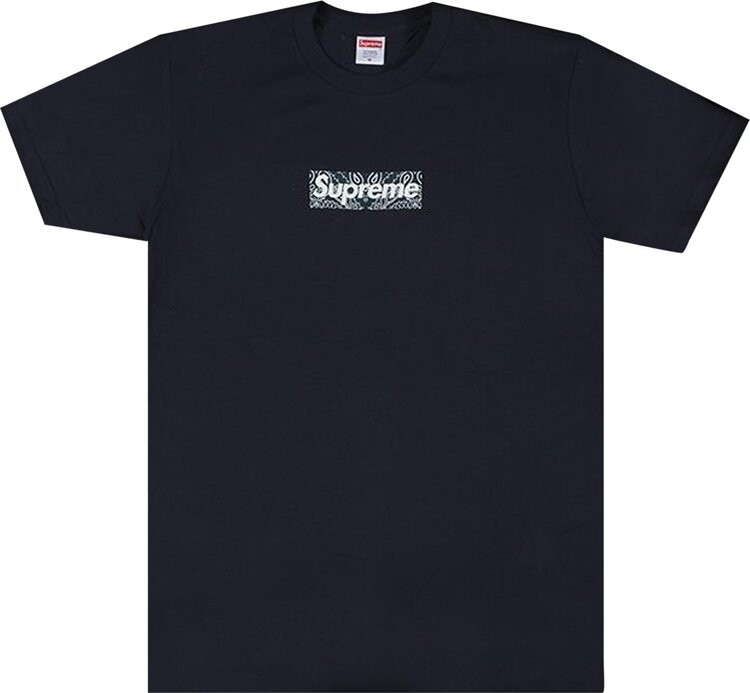 

Футболка Supreme Bandana Box Logo Tee 'Navy', синий