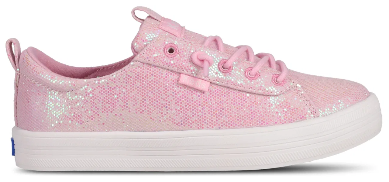 Детские кеды для девочек на скользящей застежке Kara Keds, Pink Glitter