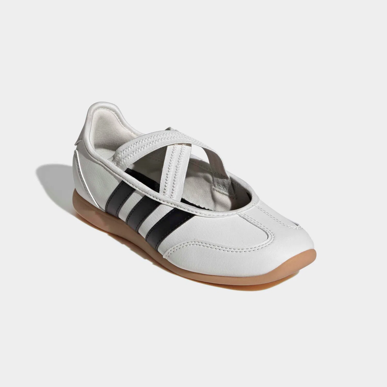Детские балетки с эластичным ремешком Barreda Mary Jane Adidas Sportswear, Core White/Core Black/Silver Metallic