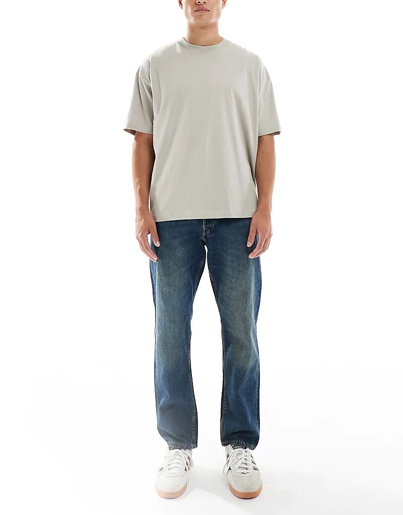 

Прямые джинсы Jack & Jones Chris средне-синего цвета