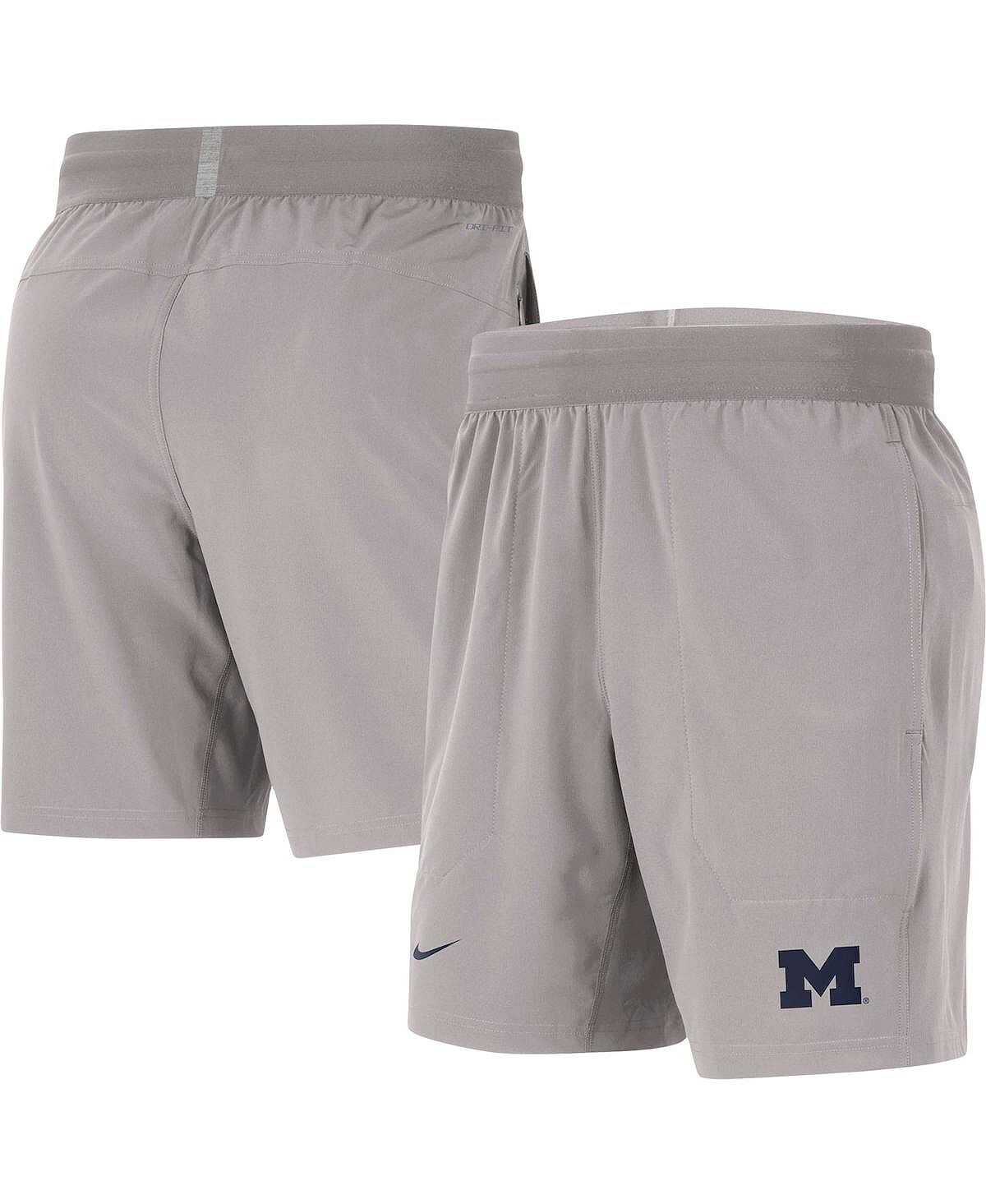 

Мужские серые шорты Michigan Wolverines Player Performance Nike