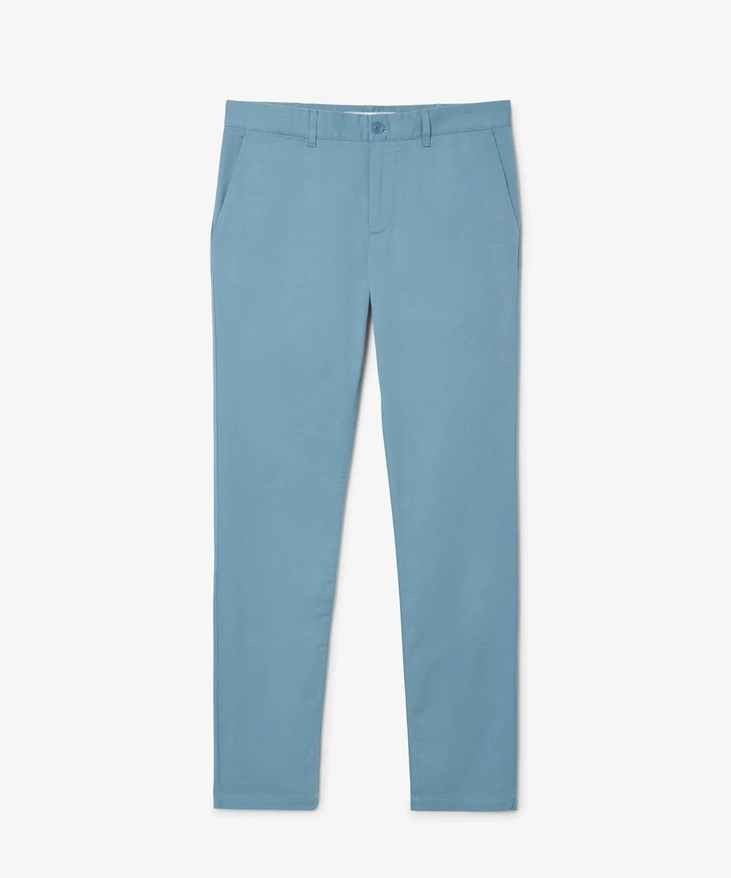 Узкие прямые эластичные брюки-чиносы LACOSTE, Grayish Blue — фото 4