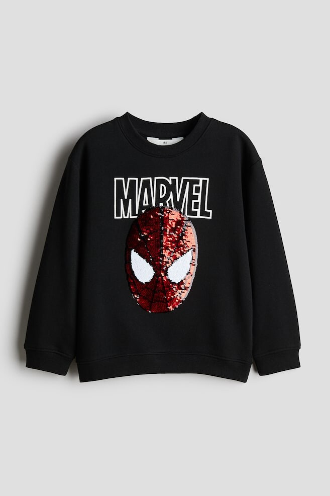 

Толстовка с двусторонними пайетками H&M, черный