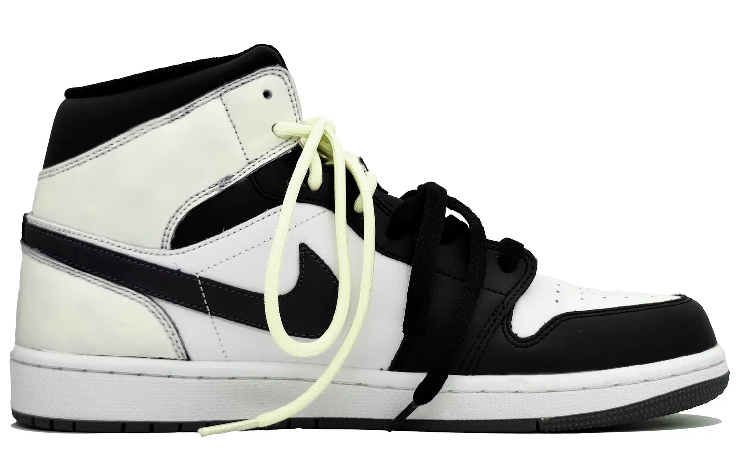 Кроссовки баскетбольные ретро Jordan Air 1 Mid Daisy Yellow — фото 4