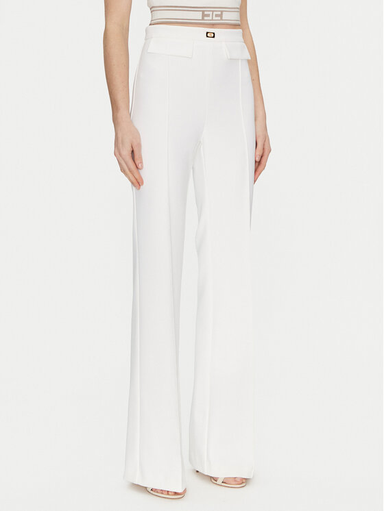 

Брюки из ткани regular fit PA-078-51E2-V300 Elisabetta Franchi, белый