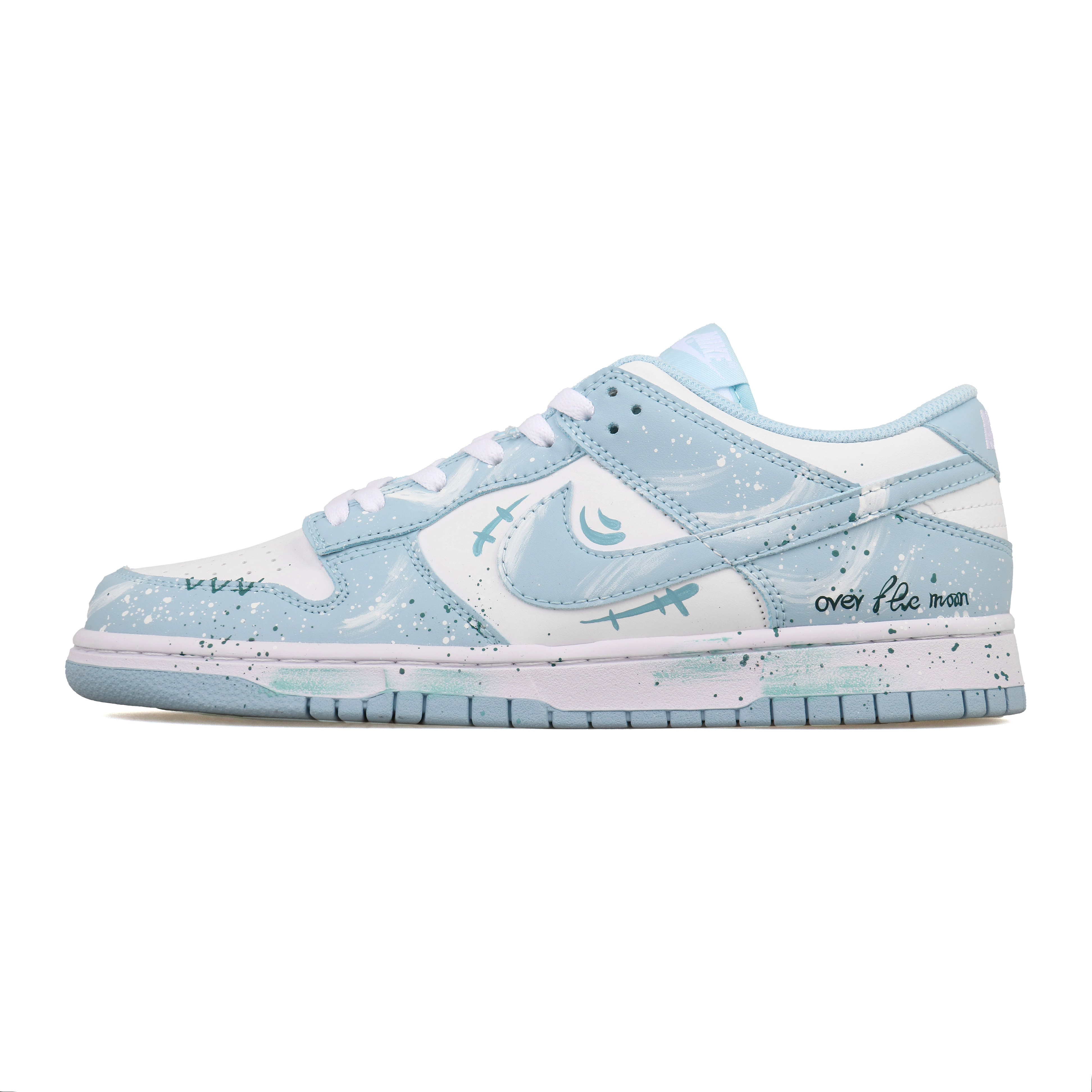

Nike Кроссовки для скейтбординга Dunk Sea Mist Serenade с противоскользящим покрытием, износостойкие, легкие, белые, синие