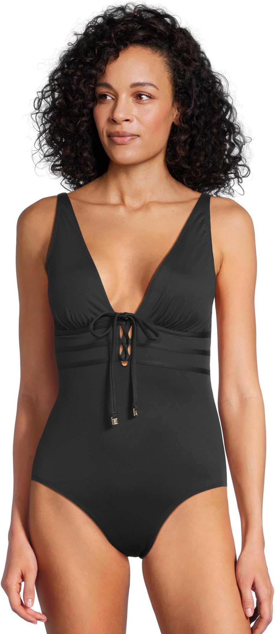 

Купальник Tommy Bahama Pearl Tie Front One-Piece, черный