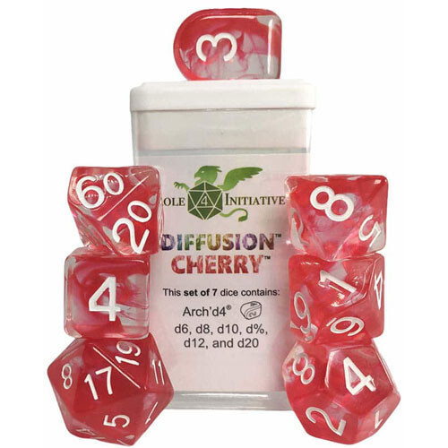

Аксессуары Role 4 Initiative R4I Dice w/ Arch'd4: Diffusion - Cherry (7)
