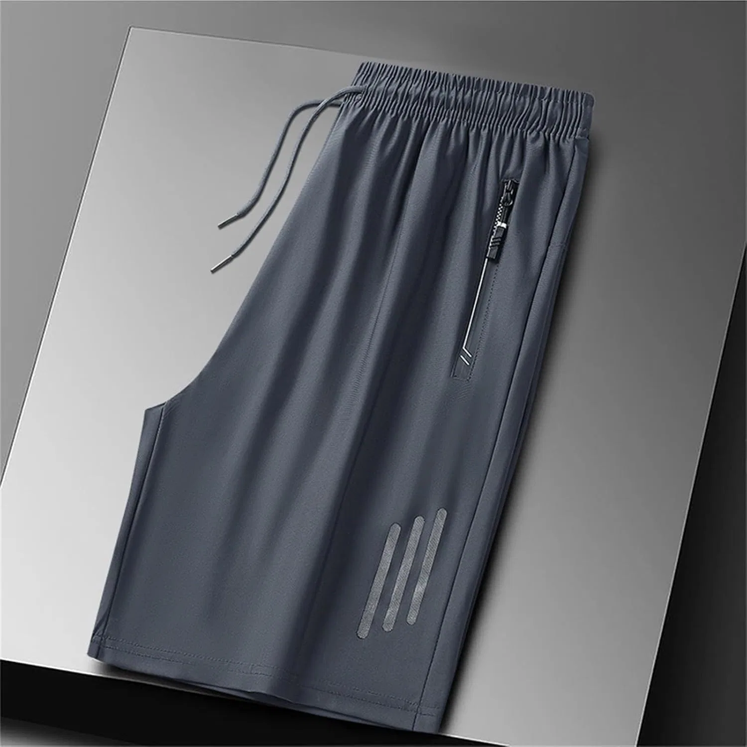 Шорты активные Ice Silk Quick-Dry, Generic, B12 Dark Grey — фото 4