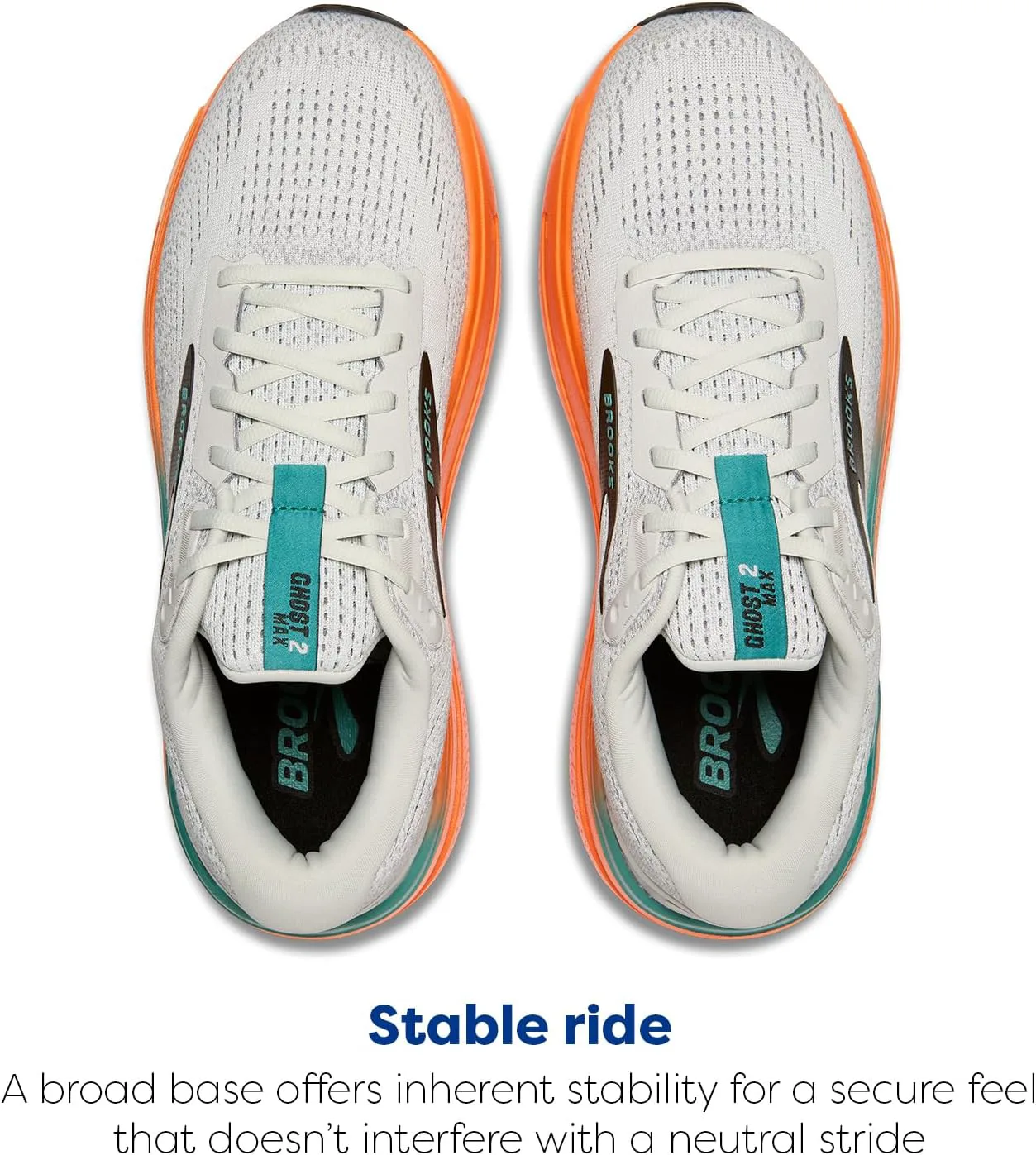 Мужские кроссовки Brooks Ghost Max 2 для бега и ходьбы, оранжевый — фото 3