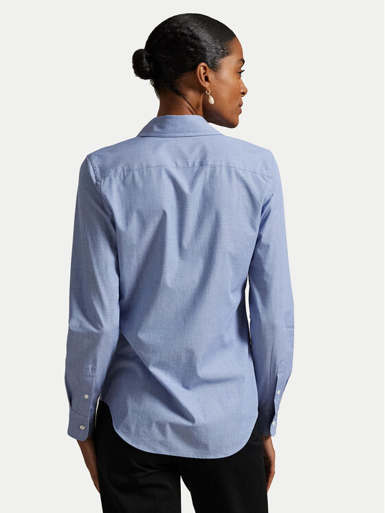 Рубашка облегающего кроя 211941509004 Polo Ralph Lauren, голубой — фото 3