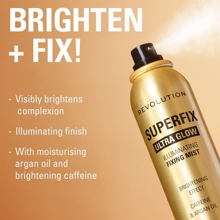Спрей для фиксации макияжа Revolution Superfix Glow Fixing Mist Radiant Finish — фото 2