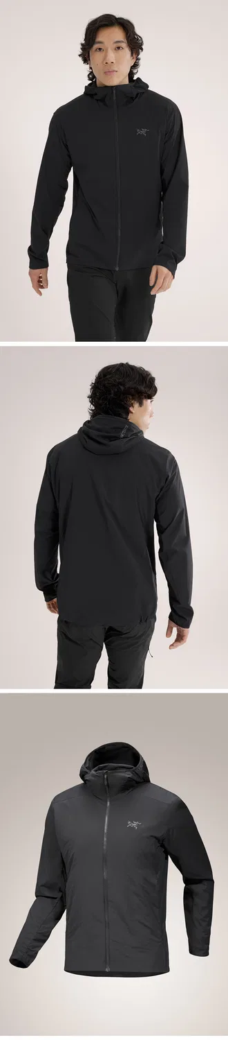 Мужская чёрная куртка Atom SL Hoody от Arcteryx — фото 2