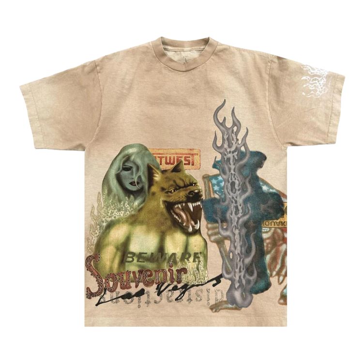 

Футболка Cactus Jack by Travis Scott Bazaar Souvenir Tee 'Multicolor', разноцветный