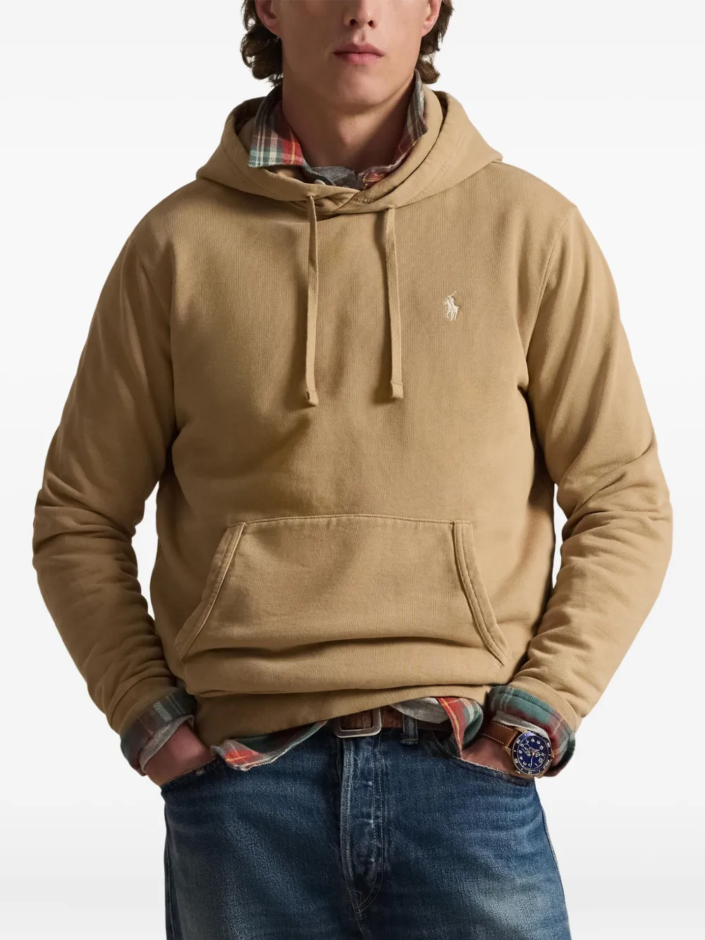 Худи с длинными рукавами Polo Ralph Lauren, коричневый — фото 3