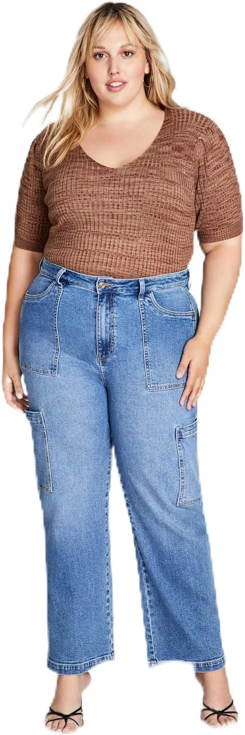 

Модные джинсы утилитарного кроя plus size And Now This