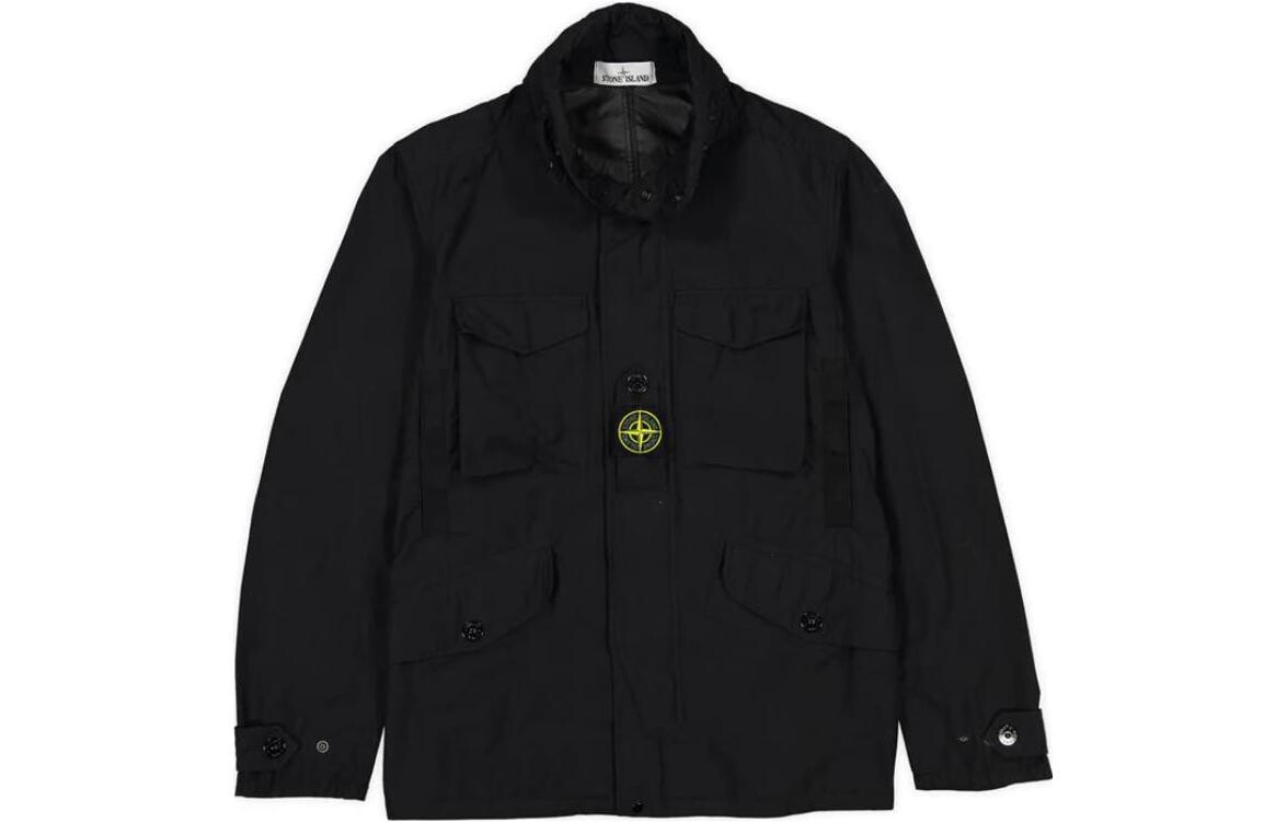 

Куртка мужская Stone Island с нашивкой в центре, черный