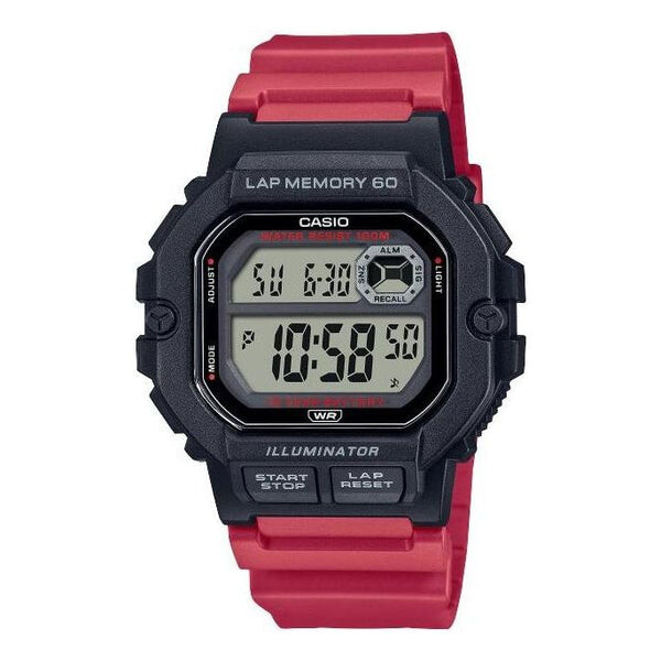 

Часы CASIO Fashion Stylish Quartz Watch Numeric Resin Strap Red/Black, черный
