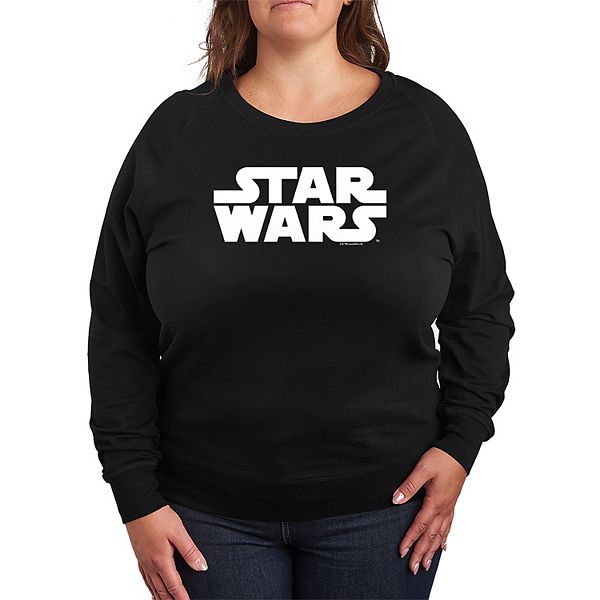 

Футболка с длинным рукавом French Terry Plus Size с логотипом Star Wars, Black, Черный, Футболка с длинным рукавом French Terry Plus Size с логотипом Star Wars, Black