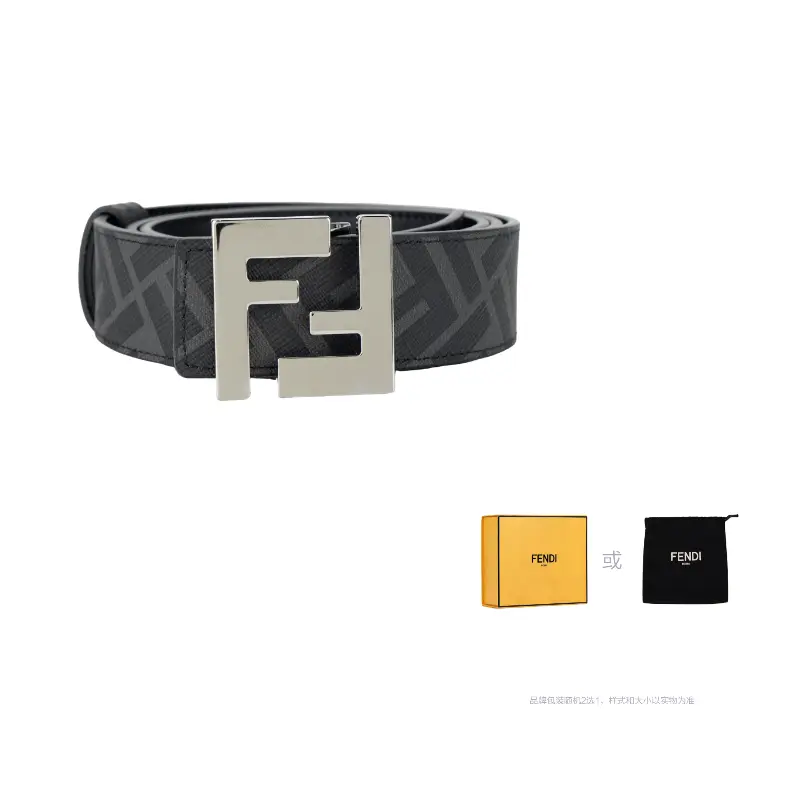 

FENDI Кожаный ремень для мужчин, Black