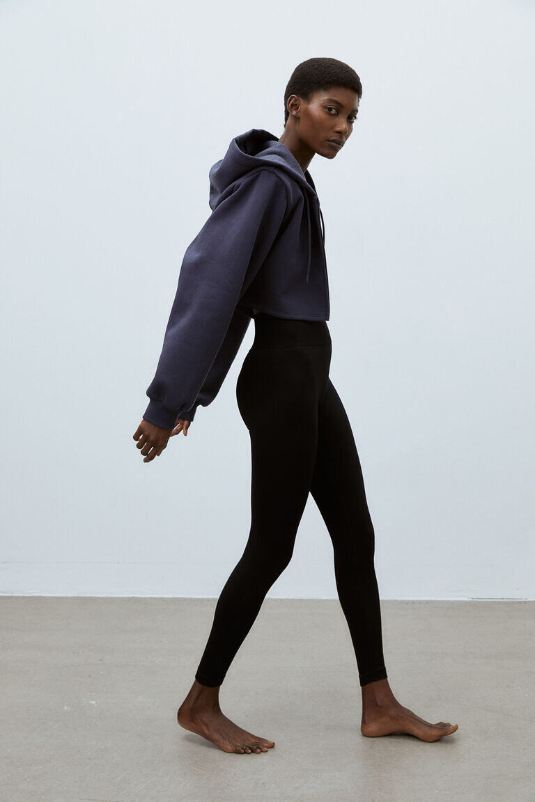 

Бесшовные спортивные тайтсы drymove H&M, черный