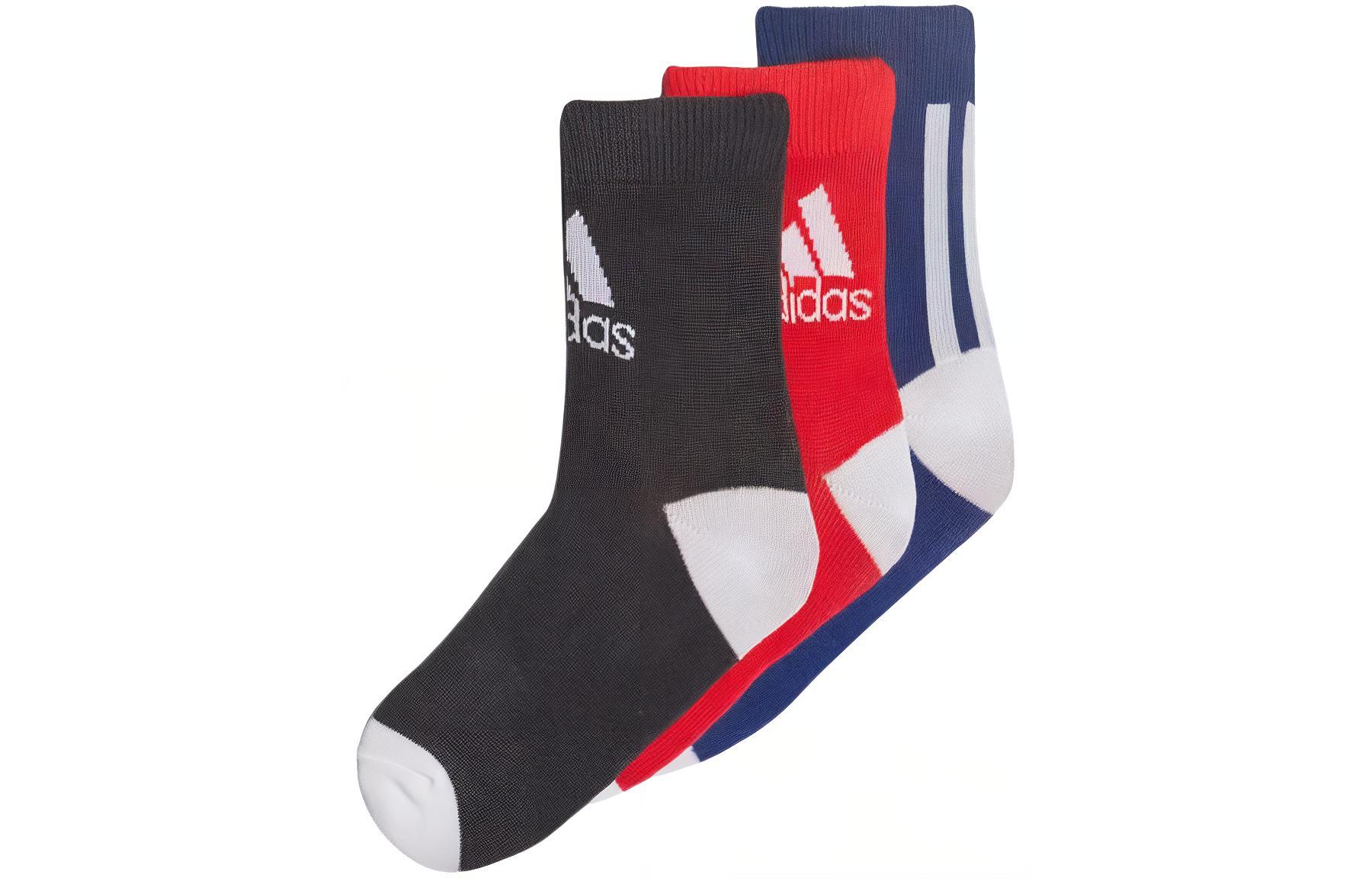 

Детские носки Adidas, 3 пары (Победа синий/Угольно-черный/Ярко-красный/Белый)