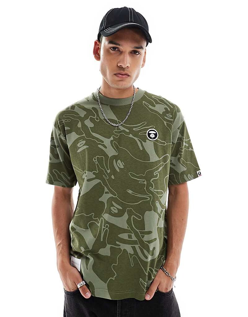 

Зеленая футболка с короткими рукавами Aape By A Bathing Ape