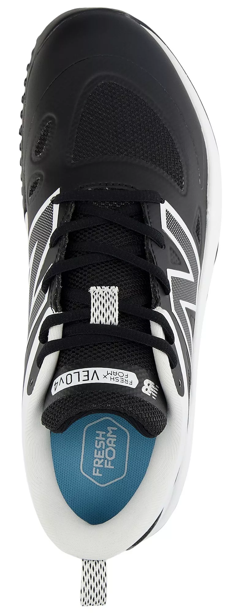 Женские кроссовки для софтбола для газона New Balance VELO v4, черный/белый — фото 2