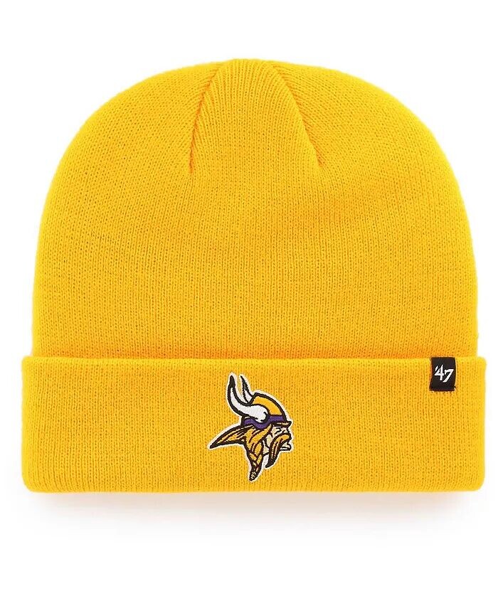 

Мужская базовая вязаная шапка с манжетами золотого цвета Minnesota Vikings Secondary '47 Brand, золотой