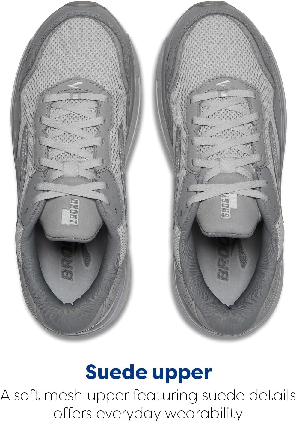 Мужские кроссовки Brooks Ghost Max 2 для бега и ходьбы, серый — фото 4