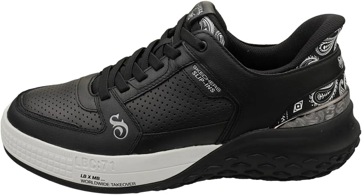 Мужские слипоны Skechers Snoop Sizzle Toke, Black (Black Leather) — фото 3