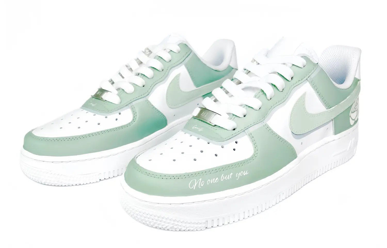

Кроссовки Nike Air Force 1 Skateboarding Shoes Women's Low-top Green/white, зеленый