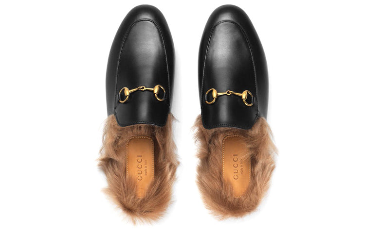 Сандалии (WMNS) Gucci Princetown Series Flat Slipper Black 397749-DKHH0-1063 — фото 3
