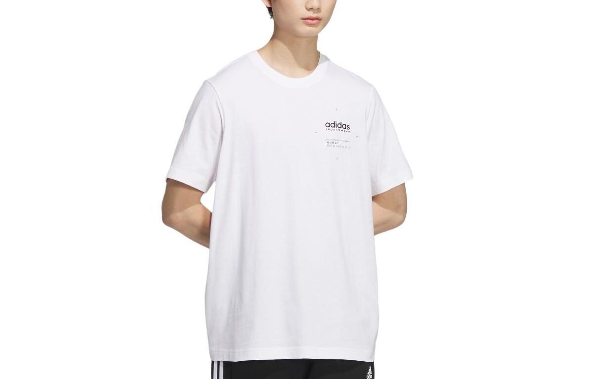 

Футболка унисекс белая/черная Adidas, белый/черный