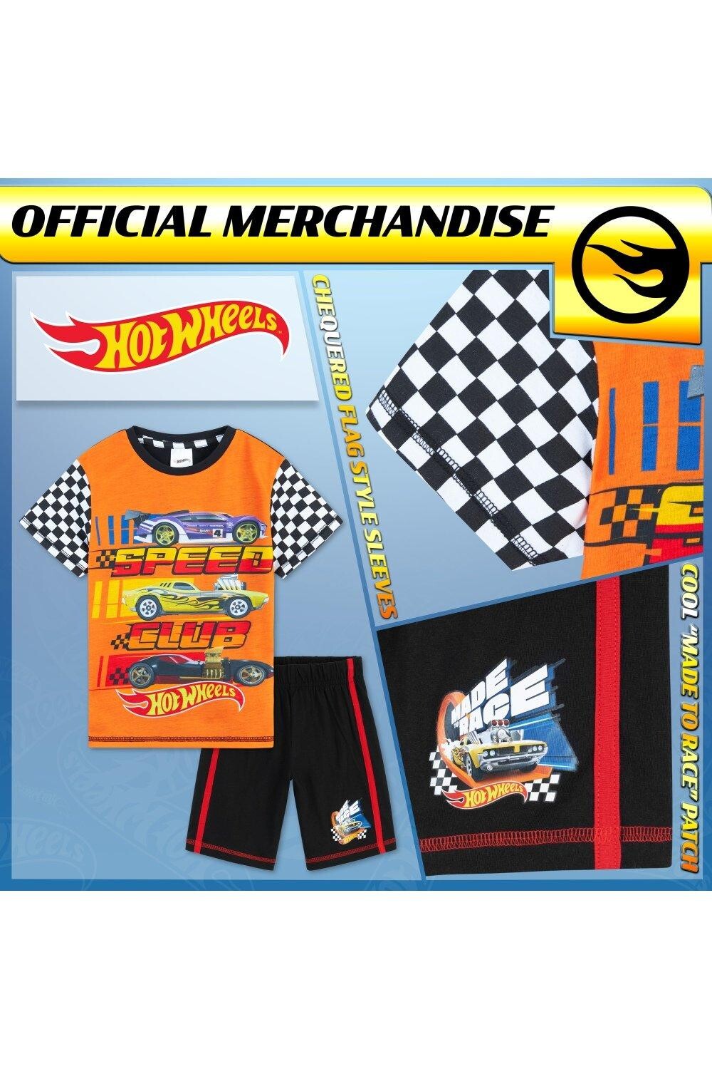 Летний пижамный комплект с короткими рукавами Hot Wheels, мультиколор — фото 4